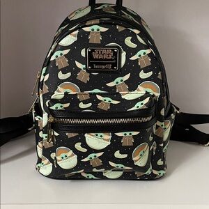Loungefly Star Wars Backpack with Baby Yoda Disney Parks